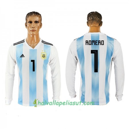 Jalkapallo Pelipaidat Argentiina Romero 1 World Cup 2018 Kotipaita Pitkähihainen